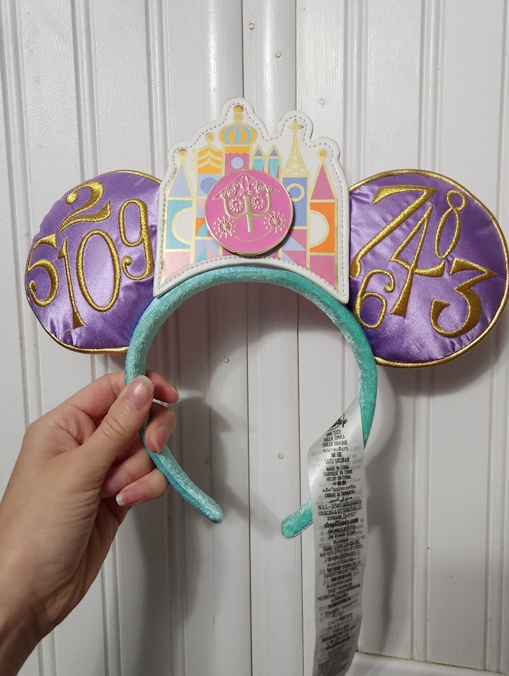 Limited Edition 'It's a Small World' Ear Headband Disney World 50th